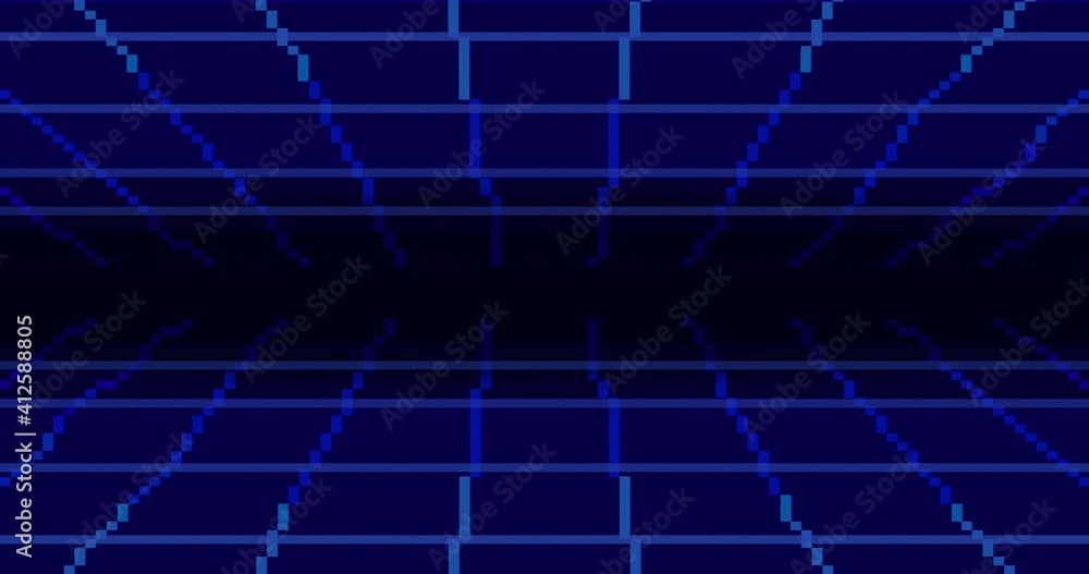Aufkleber animation of pixel art 80s retro sci-fi background. pixel art 8bit vector video game retro wave