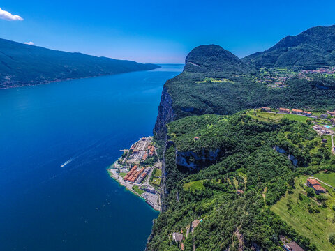 Campione, Lago di Garda -  ITALIY
spectacular view on lake, italian summer view aerial by Drone