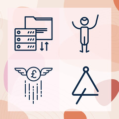 Simple set of great related lineal icons