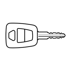 Car key icon, Simple key design, Outline style icon