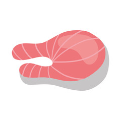 fish fillet icon, colorful design