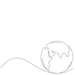 World map outline, eart day concept, vector illustration	