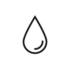 Water droplet line icon vector simple
