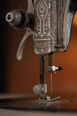 sewing machine in detail