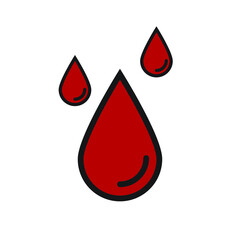 Fototapeta premium Drop of blood vector symbol