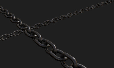 鎖で封鎖されるイメージのグラフィック素材