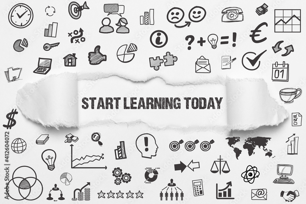 Sticker start learning today