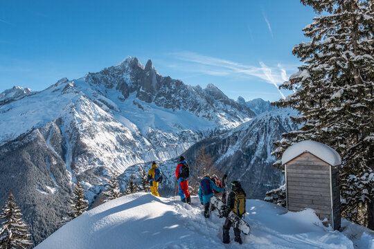 Ski and Snowboard freeride in la Fleg&egrave;re, Chamonix, France