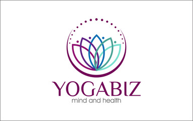 Illustration vector graphic of yoga meditation studio logo design template-12