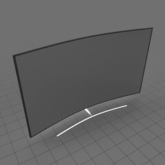 Modern curved television screen