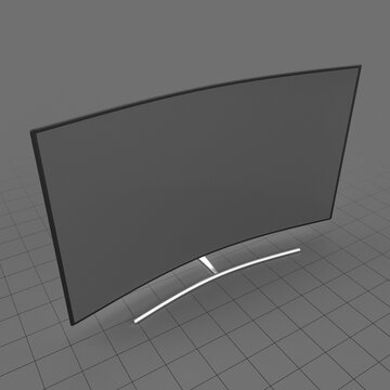 Modern curved television screen