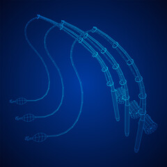 Fishing rod with line sinker and hook