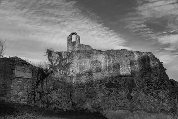 Isernia, Molise, ruins of the Celestial Convent of S. Spirito. View.