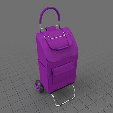 Foldable utility cart with bag