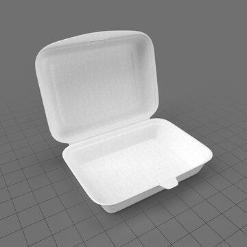 Take out polystyrene lunch box 2