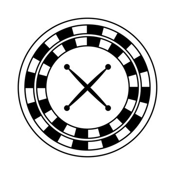 recommend clip art: casino gambling roulette icon, silhouette style