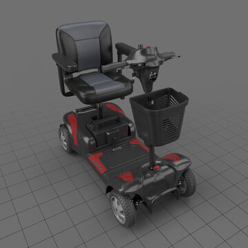 Four wheel mobility scooter