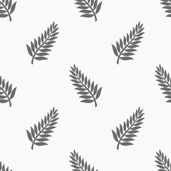 Fern or palm leaves seamless pattern.