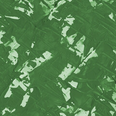 Modern contemporary acrylic background. Green texture made with a palette knife. Abstract painting on paper. Mess on the canvas.