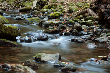 silky and relaxing river in spain