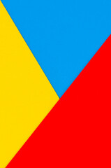 Bright background. Multi-colored red yellow blue graphic background. View from above