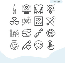 Simple set of enjoy related lineal icons.