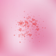 Red heart love confettis. Valentine's day explosio