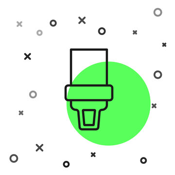 recommend clip art: Black line Safety belt icon isolated on white background. Seat belt. Vector.