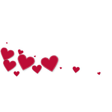 Red heart love confettis. Valentine's day comet da