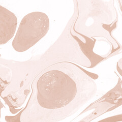 Fototapeta premium Creamy marble ink texture on watercolor paper background. Marble stone image. Bath bomb effect. Psychedelic biomorphic art.