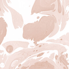 Creamy marble ink texture on watercolor paper background. Marble stone image. Bath bomb effect. Psychedelic biomorphic art.