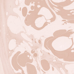 Creamy marble ink texture on watercolor paper background. Marble stone image. Bath bomb effect. Psychedelic biomorphic art.