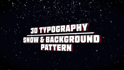 3D Text with Snow and Patterned Background Titles