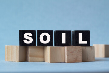 SOIL. Office workplace with supplies and reports. You can use in business, marketing and other concepts. Messege of the day