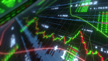 Business investment finance analysis data statistics digital stock market exchange forex trading...