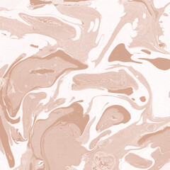 Fototapeta premium Creamy marble ink texture on watercolor paper background. Marble stone image. Bath bomb effect. Psychedelic biomorphic art.