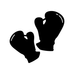 Boxing design over white background vector illustration. Silhouette