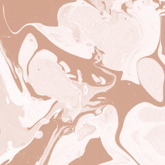 Creamy marble ink texture on watercolor paper background. Marble stone image. Bath bomb effect. Psychedelic biomorphic art.