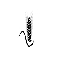 Wheat spikelets line icon. Wheat farm symbol. Liner style. Vector illustration