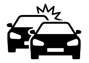 ngi1079 NewGraphicIcon ngi - german: Auffahrunfall / Auto Unfall Symbol - english: car accident icon. - car crash sign . isolated white background - DIN A2, A3, A4 - xxl g10247