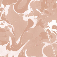 Creamy marble ink texture on watercolor paper background. Marble stone image. Bath bomb effect. Psychedelic biomorphic art.