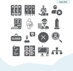 Simple set of intimate related filled icons.