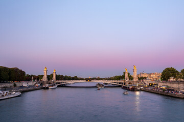 Fototapeta na wymiar Pont Alexandre III bridge in Paris