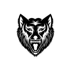 wolf head illustration Logo Design 