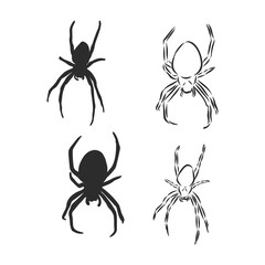 Hand Drawn Spider Illustration - Vector Design Element For Halloween And Other Compositions. spider, vector sketch illustration