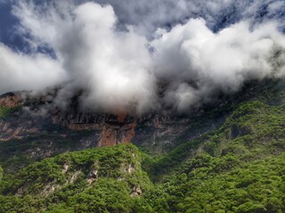 Clouds in the mountains