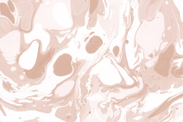 Creamy marble ink texture on watercolor paper background. Marble stone image. Bath bomb effect. Psychedelic biomorphic art.