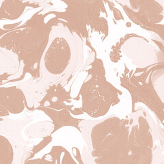 Creamy marble ink texture on watercolor paper background. Marble stone image. Bath bomb effect. Psychedelic biomorphic art.