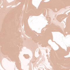 Creamy marble ink texture on watercolor paper background. Marble stone image. Bath bomb effect. Psychedelic biomorphic art.