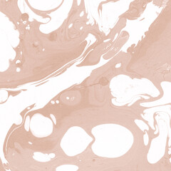 Creamy marble ink texture on watercolor paper background. Marble stone image. Bath bomb effect. Psychedelic biomorphic art.
